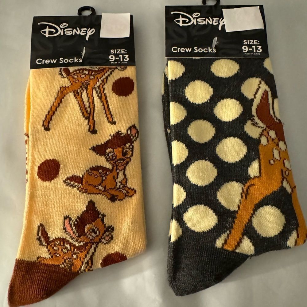 Bambi Crew Socks Lot Of 2